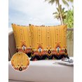 thumbnail image 6 of Pack of 2 Outdoor Pillow Covers, Bohemian Aztec Southwestern Geometric Boho Waterproof Square Throw Pillowcase Cushion Decorative Pillow Covers for Couch Patio Tent, 16x16 in, 6 of 6