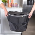 thumbnail image 3 of Household Essentials Thermal Standing Cooler with Travel Bag, Heavy-Duty Polyester, Black Powder Coated Steel Legs, Leak-Resistant PE Liner, Zippered Lid and Quick Access Top, Foldable, Black, 3 of 12