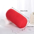 thumbnail image 3 of 2 Pcs Microbead Bolster Tube Pillow, Squishy Neck Arm Back Support Roll Body Cushion Pillows Cylinder Bean Bag Throw Pillow for Plane Car Travel Recliner Sleeping, 11.8 x 6.3 Inch, Red + Green, 3 of 9
