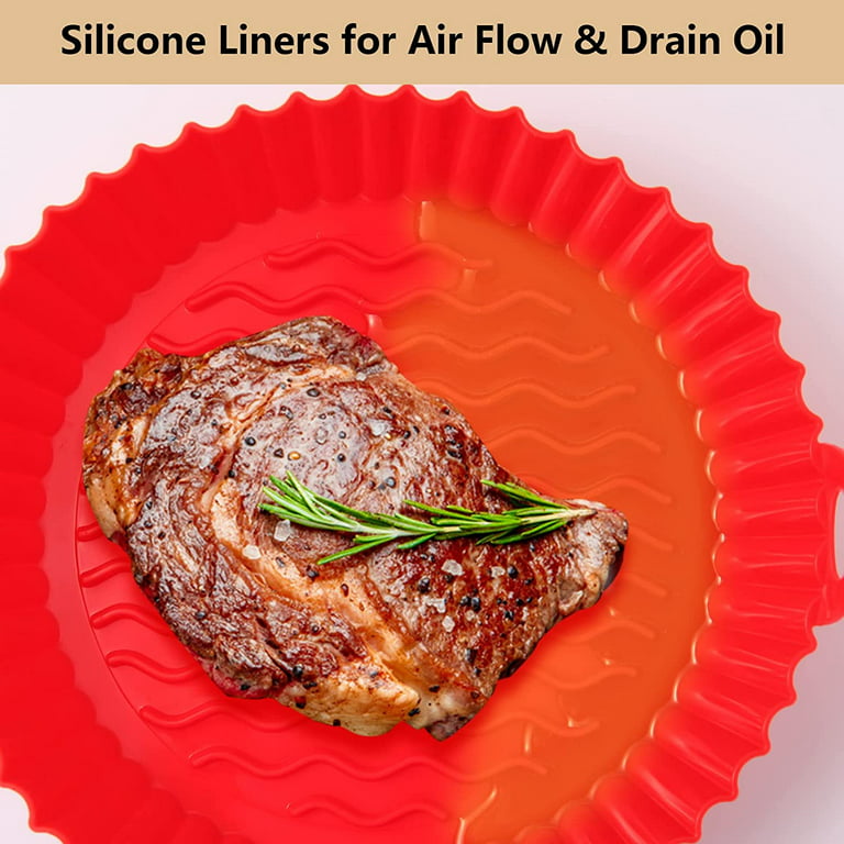 Air Fryer Silicone Pot, Reusable Silicone Air Fryer Liners, Air
