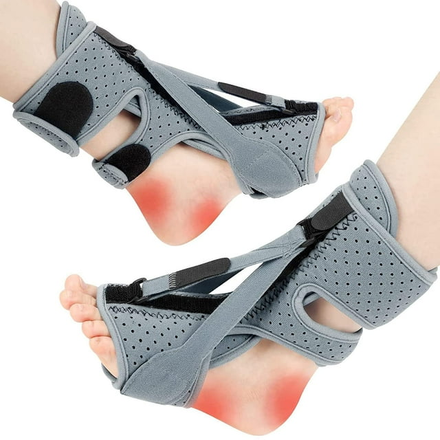 y Plantar Fasciitis Night Splint-Upgrade 3 Adjustable Planters Facetious Relief Brace,Plantar Fasciitis Relief Women Men Straps,Support Relief Foot Drop Achilles Tendonitis Day Night(Gray-2PC)