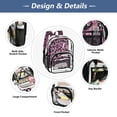 thumbnail image 5 of PVC Transparent Backpacks Clear Backpack for Travel and Outings Pink Glitter Cheetah Print, 5 of 7