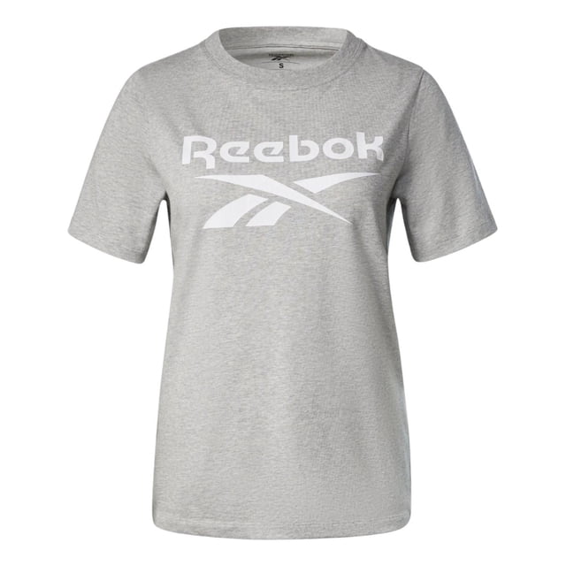 Playera Deportiva Mujer Dama Reebok Entrenamiento Big Logo gris XS