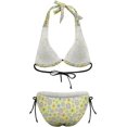 thumbnail image 6 of Floral Bikini Womens Sexy Triangle Swimsuit 2 Piece Halter Bathing Suits, 6 of 6