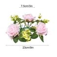 thumbnail image 3 of Iumwxz Artificial Rose Candle Holder Wreath for Valentine's Day Decor 23cm Diameter Tabletop Centerpiece with Yellow White Roses and Leaves No Vase Included, 3 of 6