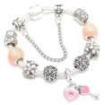thumbnail image 1 of Seialoy, pulseras con colgante de llave de corazón Chapado en plata para mujeres, pulsera Original con cuentas de corona de princesa para niñas, joyería para esposa Tan Jianjun unisex, 1 of 2