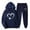 Dark Blue, variant on Track Suits for Women Set Woman Hoodie Long Sleeved Pullover Sweatpant Outfits Pocket Drawstring Print Tracksuit Stretch Waist Trendy Jogger Sets Plus Size Party Fall Suit