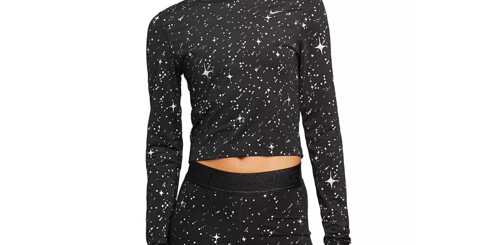 Nike Womens Starry Night Fitness Training Crop Top - image 2 of 3