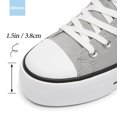 thumbnail image 4 of Zapatos de lona con plataforma alta para mujer, cómodas zapatillas de lona con plataforma alta a la moda para mujer, lindas zapatillas de lona de media pantorrilla., 4 of 5