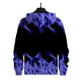 thumbnail image 6 of Leesechin Men's Long Sleeve Flame Print Hooded Pullover Tie Pocket Top Hooded Sweatshirt, 6 of 6