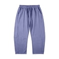 thumbnail image 3 of Betivan Linen Shorts for Women Wide Leg Knee Length Bermuda Shorts Summer Casual Capris High Waisted Capri Pant with Pockets, 3 of 8