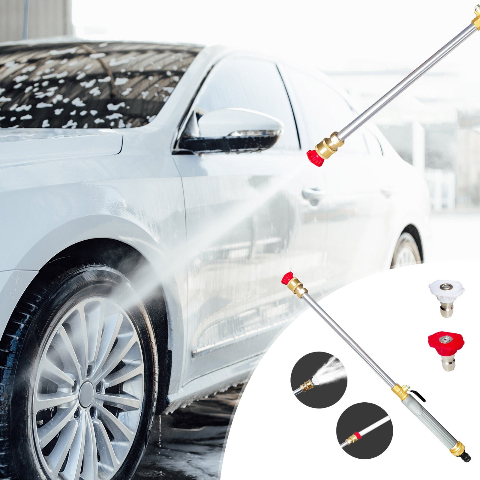 High Pressure Water Gun Multi Purpose Garden Cleaning Tool Colorful Design for Irrigation Car Washing Patio Furniture Cleaning Durable Ergonomic Outdoor Gardening Washing Accessory Yard Tool