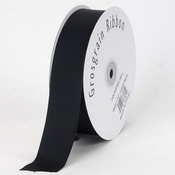 Charmed 1/4" 100% Polyester Double Face Grosgrain Ribbon; High Quality; 50 Yards; Black