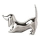 thumbnail image 4 of Estatua de perro en miniatura, adorno de estatua de perro salchicha, estatua creativa de animales de perro, escultura de perro salchicha para escritor Plata, 4 of 8