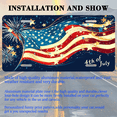 thumbnail image 3 of 1 Pcs 2D Flat License Plate Covers & Frames, 4th of July For Decorative Front, Waterproof For Decoration Aluminum License Plate Covers & Frames Cover For Men Women, 12" X 6", 3 of 7