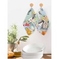 thumbnail image 2 of Easter Kitchen Dish Towels for Drying Dishes Set of 4, Spring Farmhouse Bunny Flower Teal Blue Wood Grain Waffle Weave Microfiber Hand Tea Bathroom Towels Quick Dry & Absorbent Towel 12x12, 2 of 7