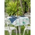 thumbnail image 3 of Outdoor Tablecloths with Umbrella Hole & Zipper, Green Flower Round Tablecloths 60 Inch, Watercolor Floral Botanical Line Drawing Print Waterproof Table Cloth, Patio/Pool/Picnic Table Covers, 3 of 8