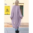 thumbnail image 5 of Women's Oversized Long Cardigan Sweaters Long Sleeve Split Open Front Drape Knit Duster Coat, 5 of 5