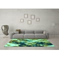 thumbnail image 3 of Ahgly Company Indoor Rectangle Abstract Turquoise Blue Modern Area Rugs, 3' x 5', 3 of 4