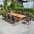 thumbnail image 2 of Amazonia Damon 11-Piece Solid Wood 100% FSC Rectangular Extandable Patio Dining Set, 2 of 15