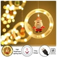 thumbnail image 6 of YUNOVA Christmas String Lights, 120 LED Window Curtain Lights with Christmas Ornaments, 9.8ft USB Powered Warm White Waterproof Fairy Lights Indoor Outdoor for Xmas Tree Patio Garden Party Home Decor, 6 of 9