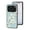 Mint, variant on Dteck Case with Diamond Ring Holder for iPhone 17 Pro Max,Shockproof TPU Bumper Tempered Glass Back Flower Pattern Slim Cover , White
