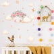 thumbnail image 1 of Calcomanías de pared con diseño de luna, flores y nubes, vinilos de colores para pared, decoración de pared para guardería, murales de vinilo DIY, despegar y pegar., 1 of 8