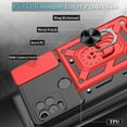 thumbnail image 5 of Moto G Stylus 5G Case（2021）, Motorola G Stylus 5G Case with HD Screen Protector, Heavy Duty Shockproof Phone Cover with Magnetic Kickstand Ring for Motorola Moto G Stylus 5G 2021, Red, 5 of 15