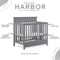 thumbnail image 5 of Dream On Me Harbor 4-in-1 Convertible Mini Crib in Steel Grey, Greenguard Gold Certified, 5 of 12