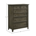 thumbnail image 4 of Intercon Furniture San Mateo 6-Drawer Standard Chest Gray, 4 of 4
