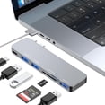thumbnail image 1 of Adaptador Multipuerto USB C Hertekdo 6en1 Multifuncional para MacBook, 1 of 6