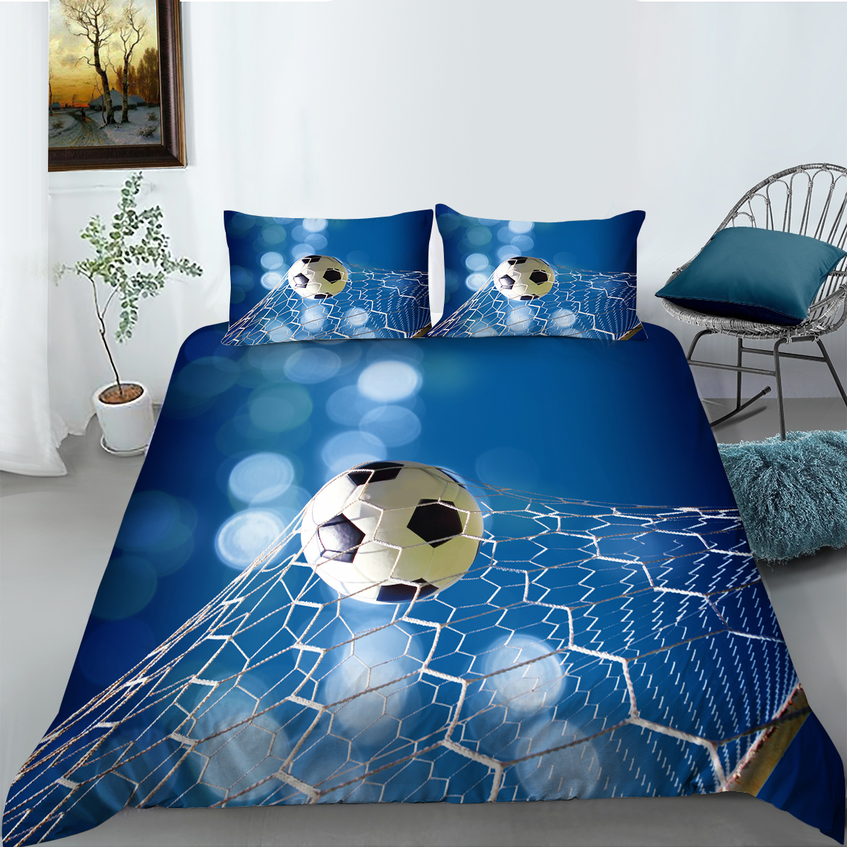Boys Duvet Cover Sets 3D Sports Printed Bedding Covers Quilt Cover Sets