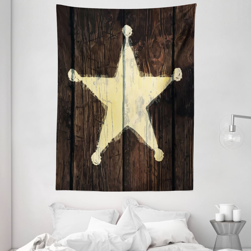 Western Tapestry, Southwestern Primitive Rustic Wooden