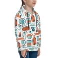 thumbnail image 3 of Fotbe Cute Tableware Pattern Youth Pullover Hooded Sweatshirt, Boys Hoodie, Kangaroo Pocket Hoodie for Kids Girls -Medium, 3 of 6