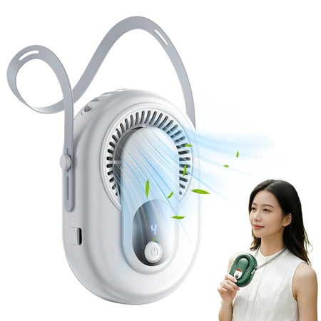 Carroterr 2026 New Portable Silent Mini Bladeless Fan Clip On, Adjustable Suspended Whirlwind, Wearable Clip on Fan Portable for Shirt & Waist, Personal Cooling Accessories for Camping & Hiking