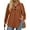 Caramel, variant on Hoodies for Women Plus Size Long Sleeve Lightweight Sweatshirts Button Tunic Fall Tops V Neck Pullover