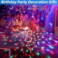 thumbnail image 4 of Party Light with Remote Control Disco Ball Strobe Light 7 Modes Stage Light Family Room Birthday Christmas New Year Decoration (Light), 4 of 7