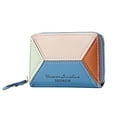 thumbnail image 1 of Huanglei Fashion Coin ID Short Wallet Color Matching Solid Color Women Zipper Purse Multiple Card Slots Clutch Bag, 1 of 1