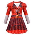 thumbnail image 1 of Combinaisons de Costume Rouges pour Fille, Robe Rouge à Enfiler et Pantalon, Déguisement d'Halloween pour 3-12 Ans, avec Perruque, 1 of 7