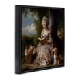 thumbnail image 2 of Stupell Industries Glam Rococo Lady with Dog Black Floating Frame Canvas Art, 18 x 18, by The Wands Want, 2 of 8