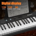 thumbnail image 5 of Piano con teclado de 61 teclas, teclado de piano eléctrico semipesado portátil para principiantes/profesionales, con fuente de alimentación, parlantes incorporados, pedal, perfecto para cumpleaños o N, 5 of 5