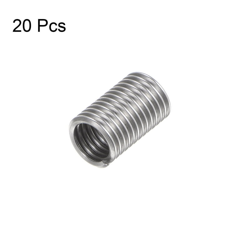 20pcs M3 x 6mm Threaded Repair Insert Stainless Steel Thread Insert Nuts  for Helical Repair