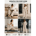 thumbnail image 5 of DOKOTOO Corduroy Pants for Womens Casual High Waisted Drawstring Wide Leg Pants Trousers with Pockets, 5 of 10