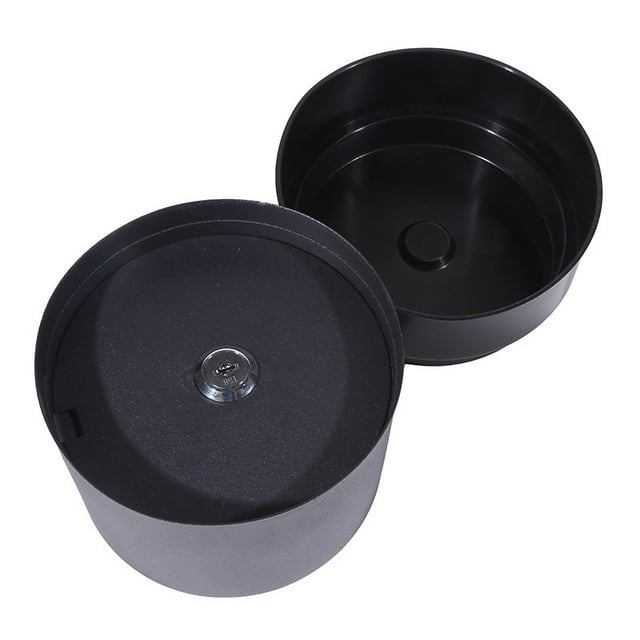 (black) Camouflaged pot-shaped safe, small safe with key