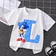 thumbnail image 4 of Nuevas camisetas de Sonics para niños, camisetas gráficas con letras en inglés de dibujos animados, lindas camisetas casuales de manga corta para niños, ropa para niños 2024, 4 of 5