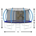 thumbnail image 2 of 14FT Trampoline for Kids and Adults, Outdoor Recreational Trampolines with Ladder, Toss Game and Enclosure Net, Black+Blue, 2 of 8
