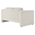 thumbnail image 4 of Loveseat Sofa Couch, Ivory White, Fabric, Living Kitchen Cafe Bistro Hospitality Restaurant, Modern Contemporary HB34796, 4 of 9