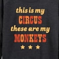 thumbnail image 3 of Instant Message - Circus My Monkeys - Women's Lightweight French Terry Long Sleeve Shirt, 3 of 6