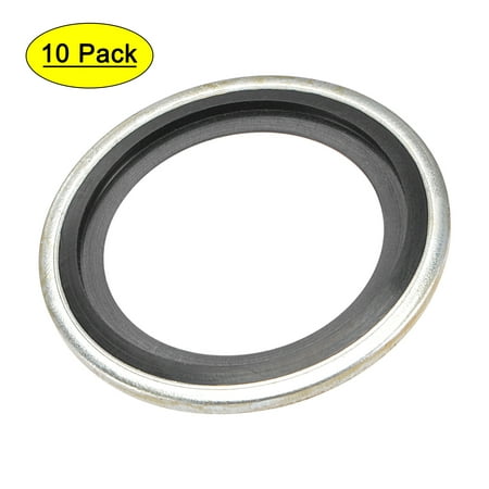 

Uxcell M27 34.6x24x2.8mm Carbon Steel NBR Bonded Sealing Washer Gasket 10 Count