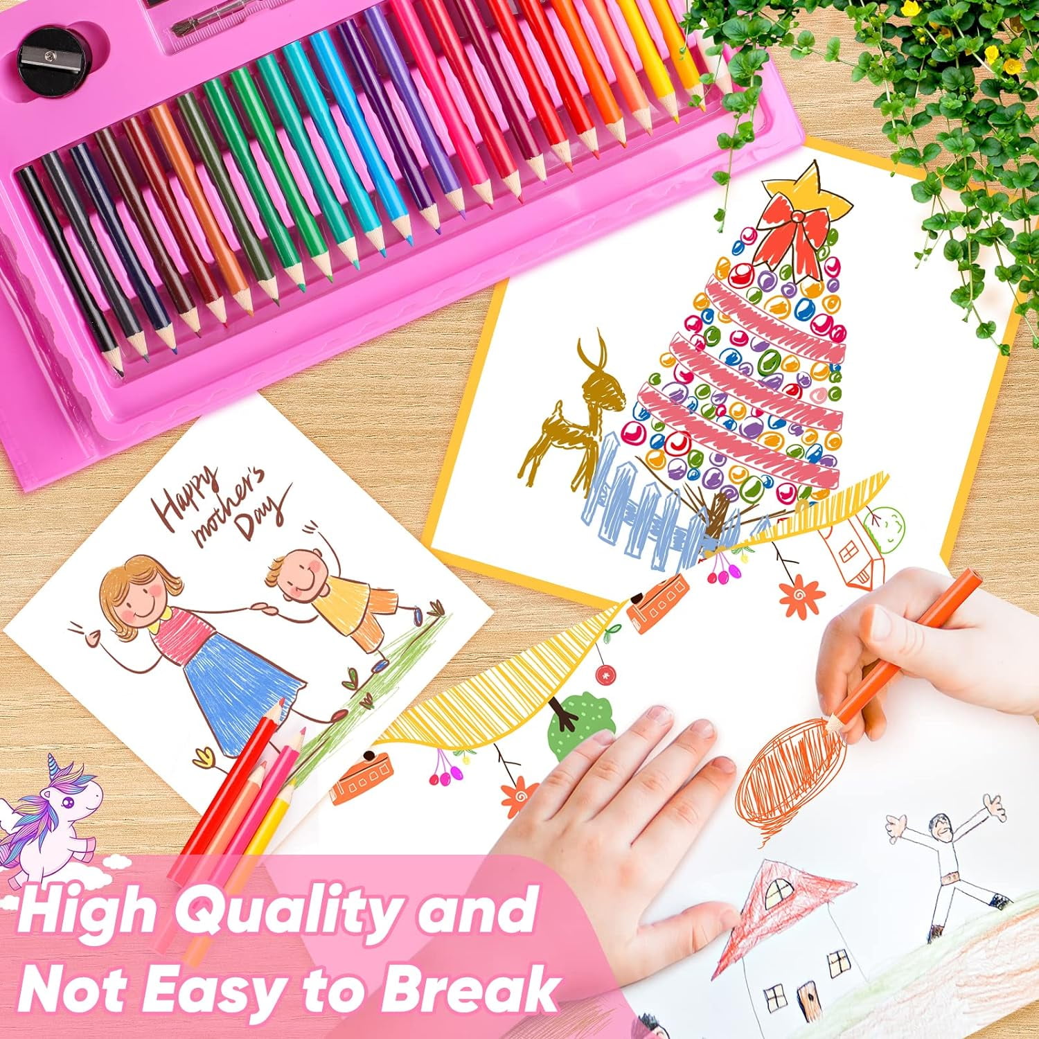 Art Supplies, 283 Pieces Drawing Set Kits with Trifold Easel, 2 Pads, 1 Coloring Book, Crayons, Pastels, Arts Gifts Case,